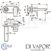 Ideal Standard Tesi Built-In Basin Mixer Tap Dimensions